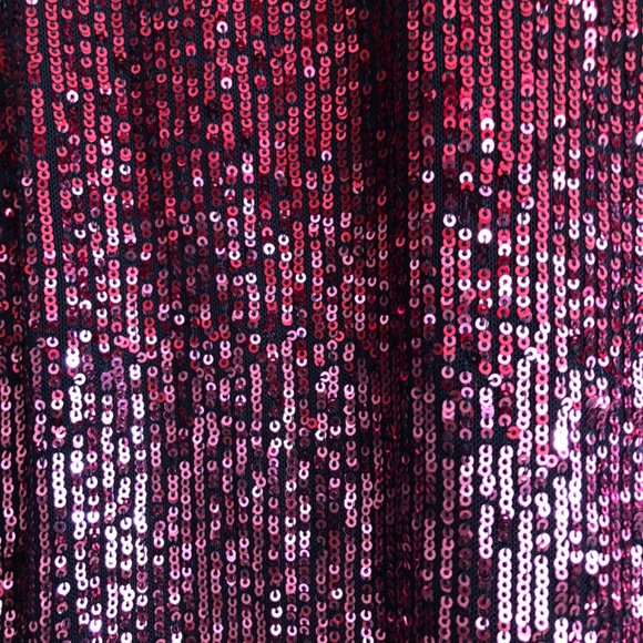 Gold & Pink Ombre Long Sleeve Sequin Shift Dress, 2 - Picture 7 of 16